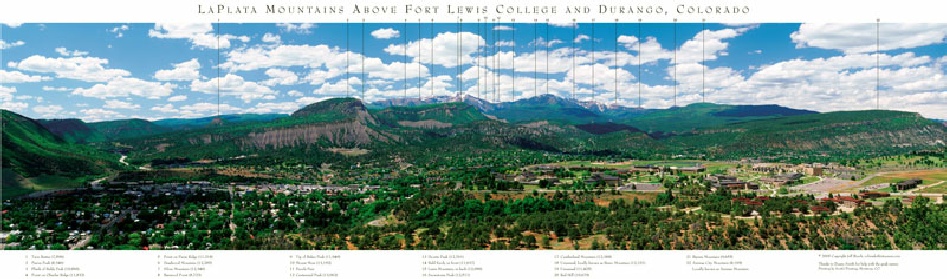 LaPlata Mountains Above Fort Lewis College and Durango, Colorado